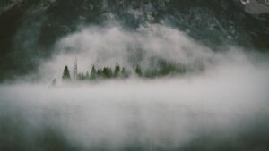 Palouse Falls plunging into basalt canyon at golden hour