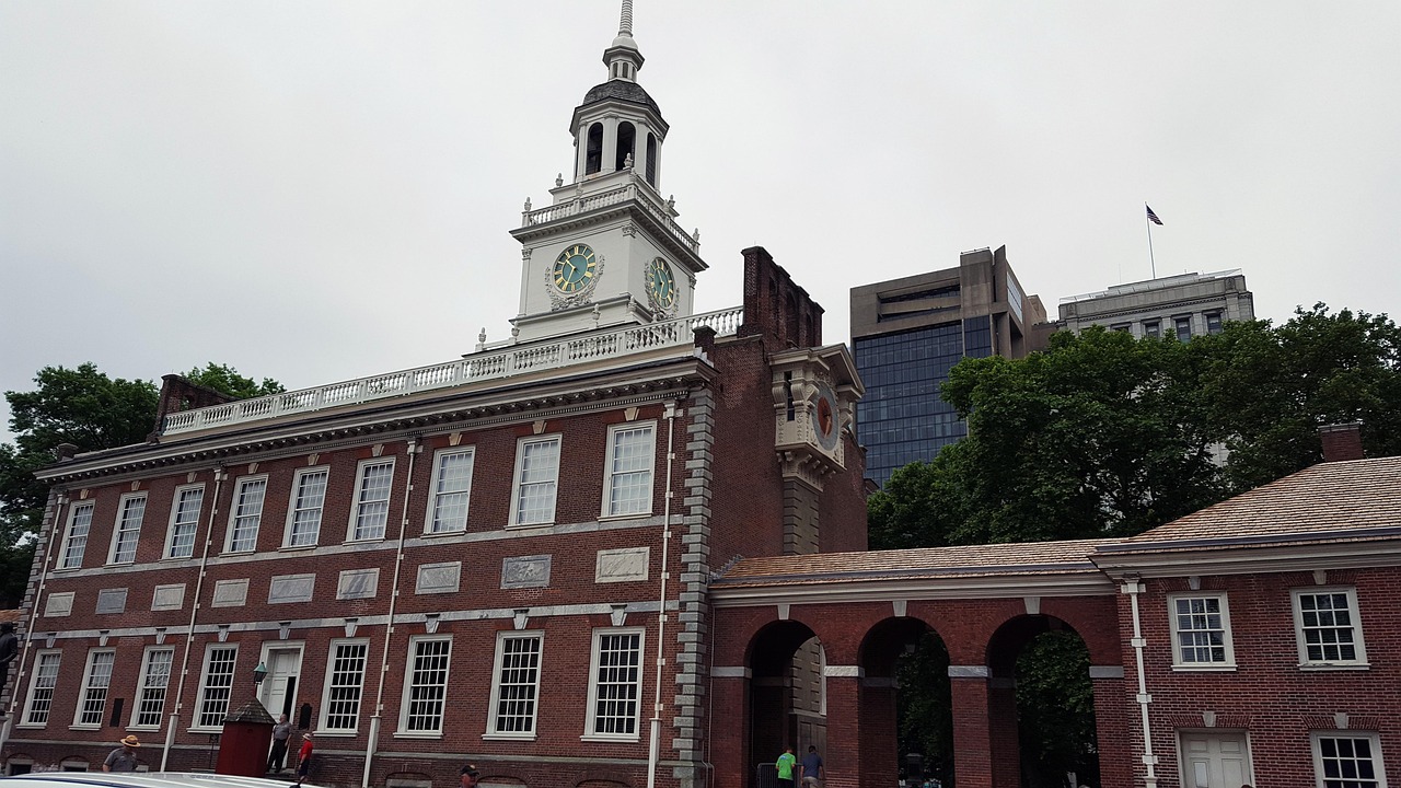 Independence Hall historic building in Philadelphia