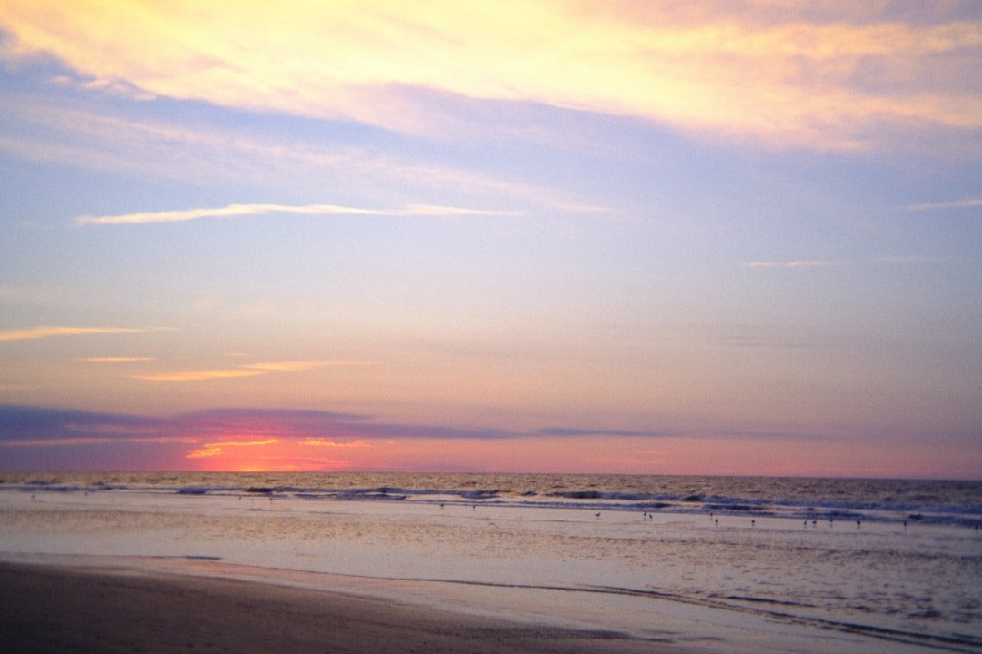 Myrtle Beach South Carolina broadwalk at sunset