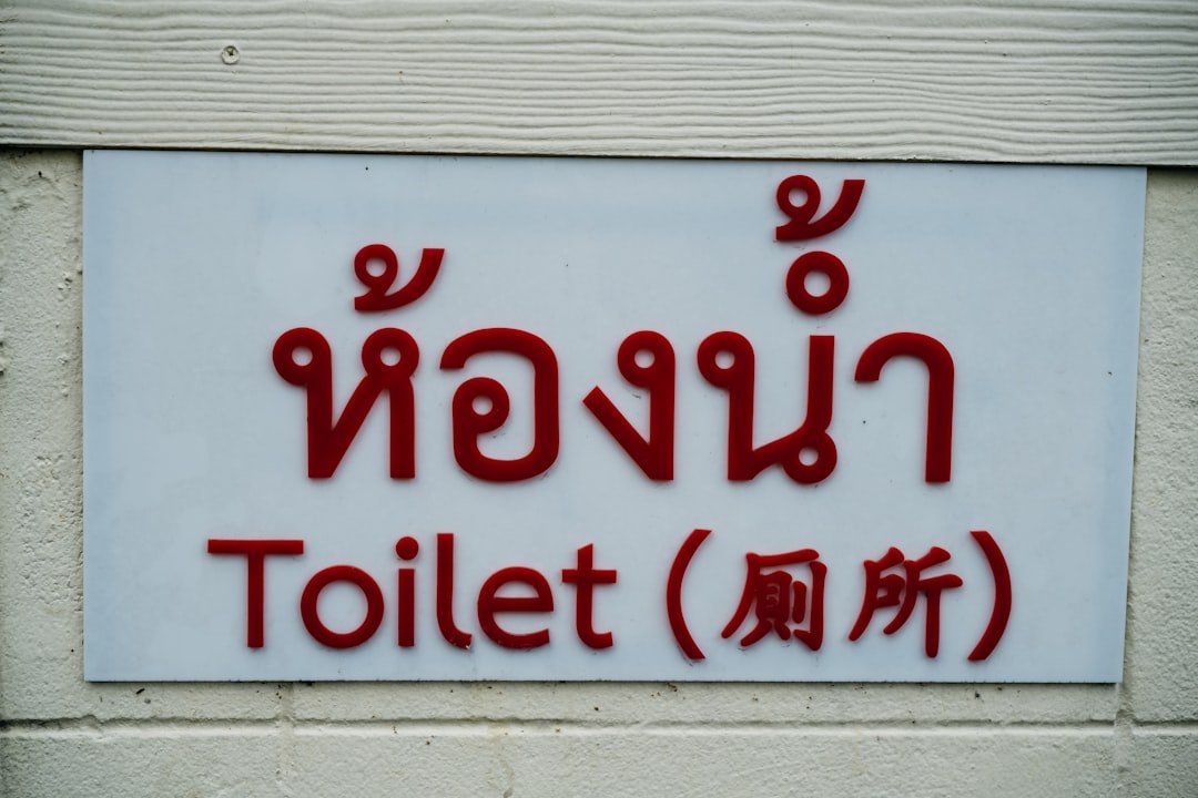 Person maintaining and cleaning portable toilet in RV for sanitary travel conditions