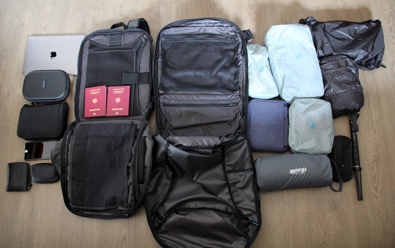 Travel backpack carry-on for light packing
