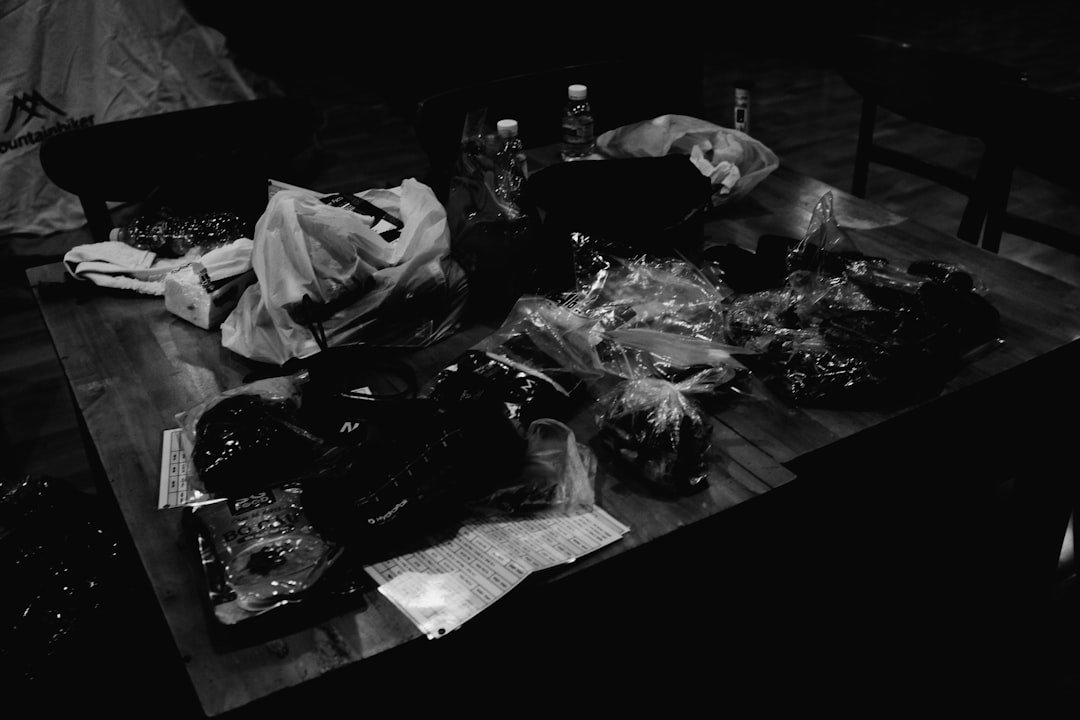 Organized camping gear laid out and ready