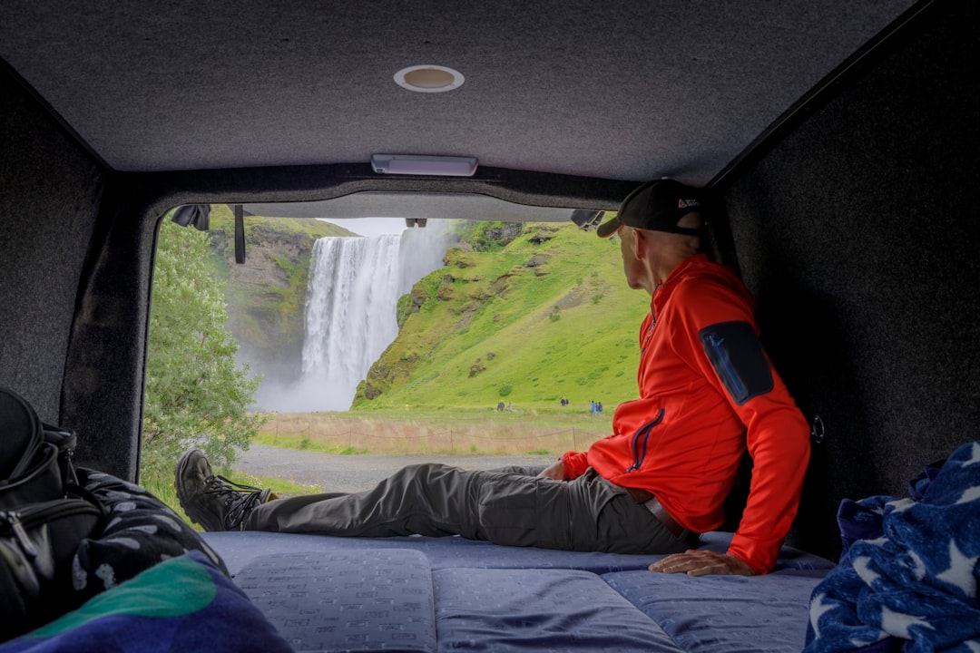 Van life sleeping platform with comfortable bed setup