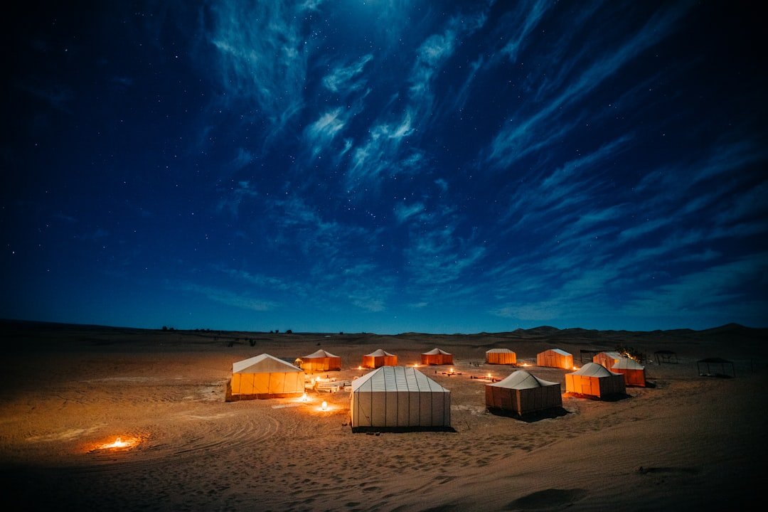 Desert camping boondocking with campervan