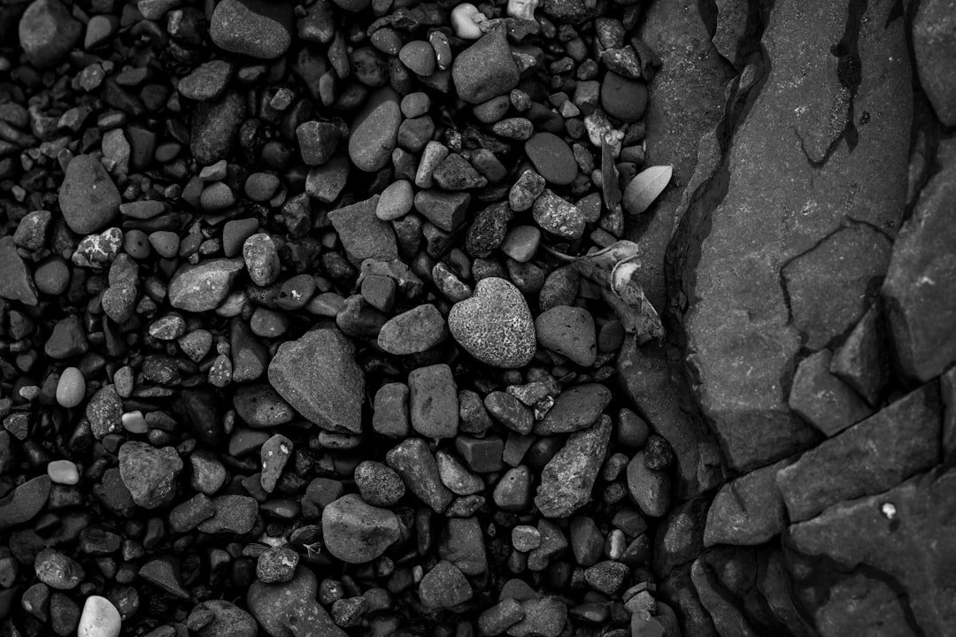 Rocky beach sunset on Lake Superior