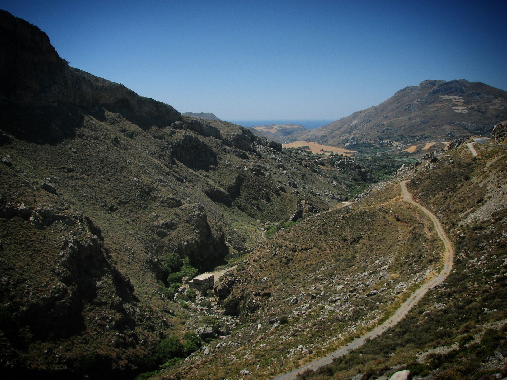 Rocky canyon valley view