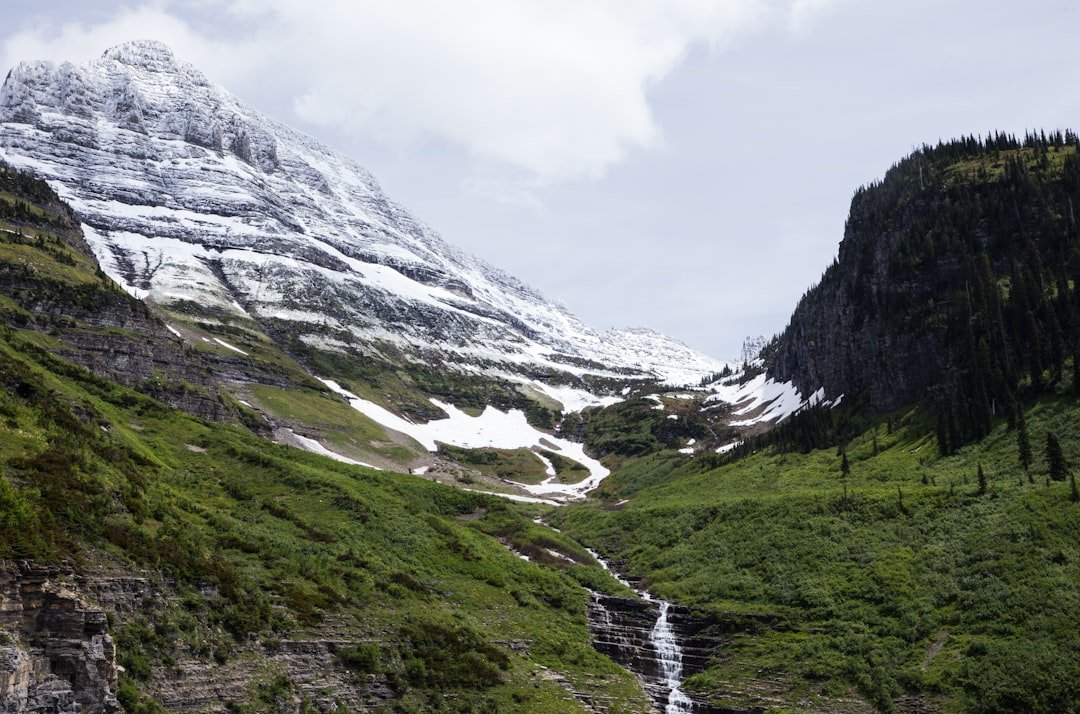 Going to the Sun Road scenic mountain highway in Glacier National Park