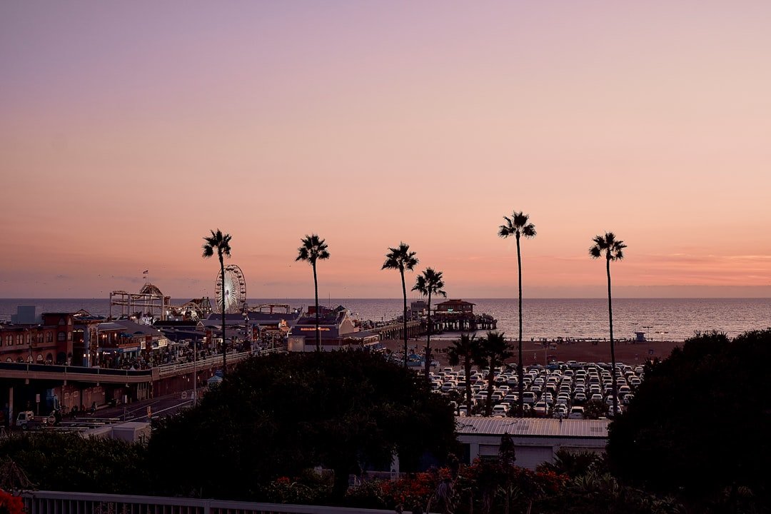 Pacific coast sunset pier, the western terminus of Route 66