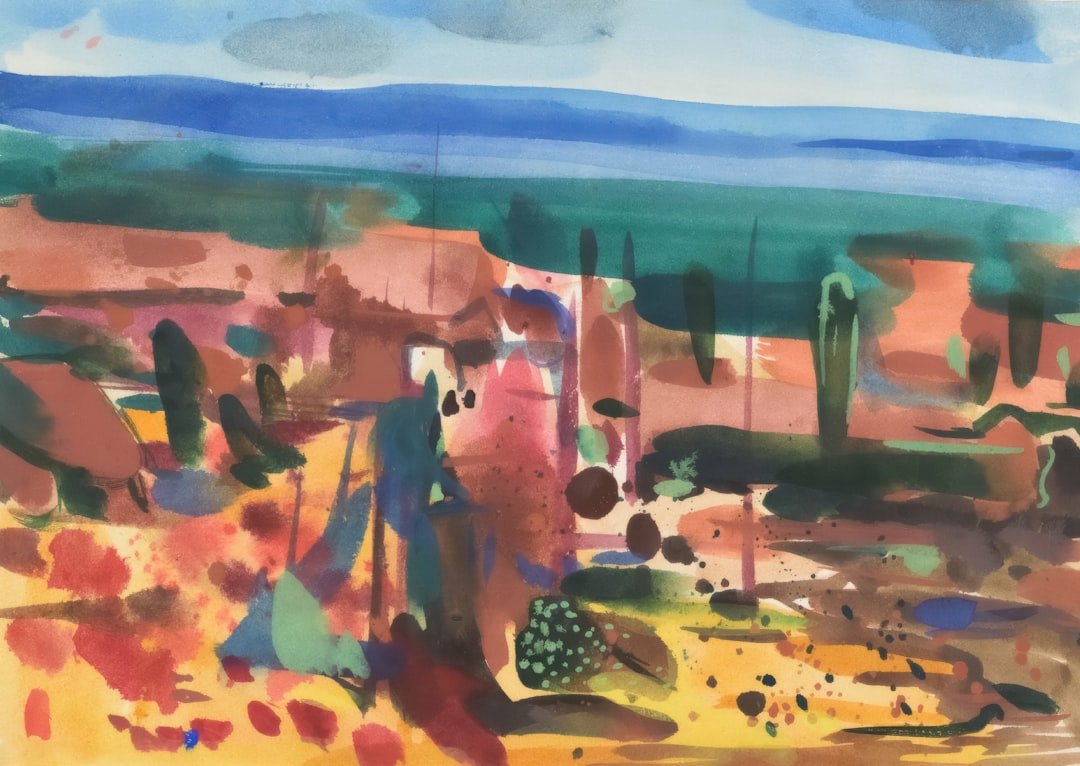 Southwest art gallery with paintings on display