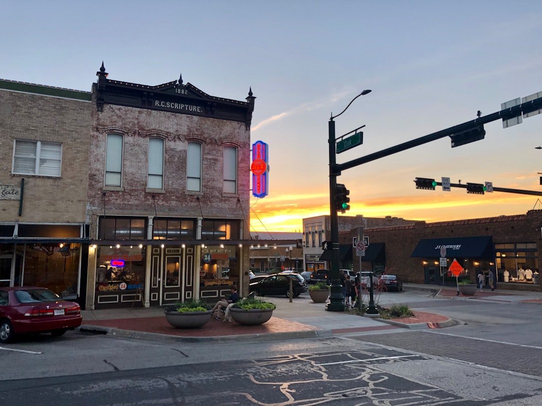 Small town main street in the mountains