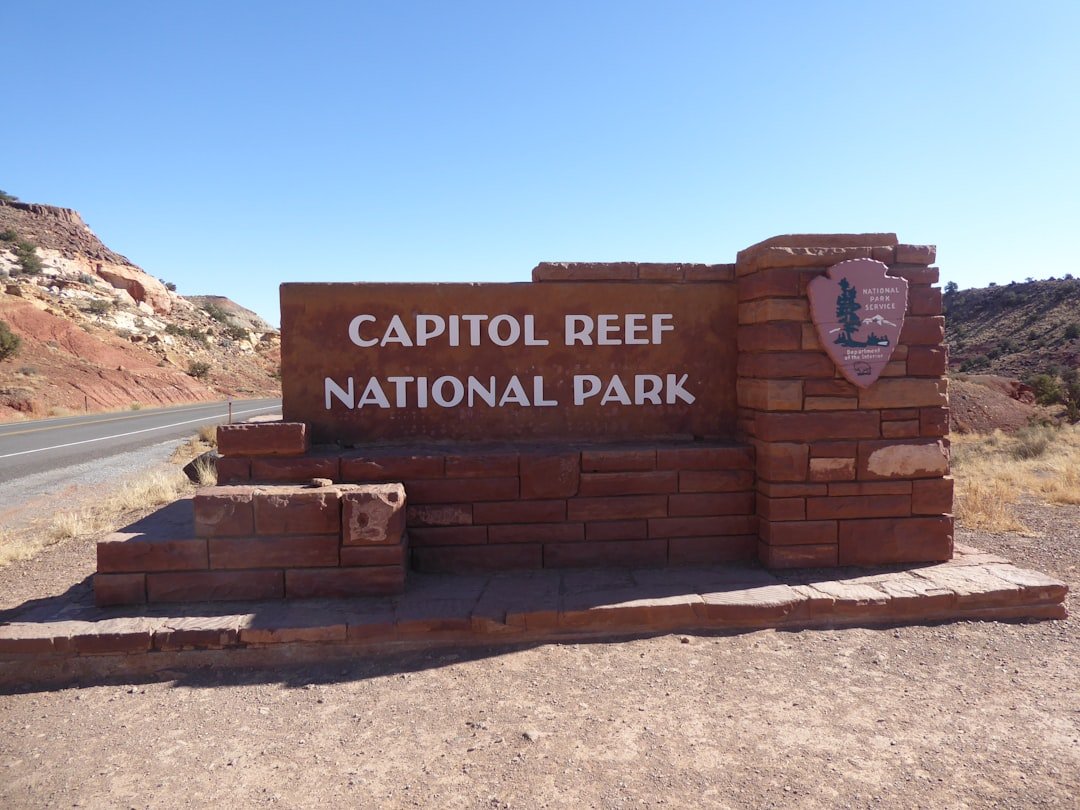 National park entrance sign welcoming visitors