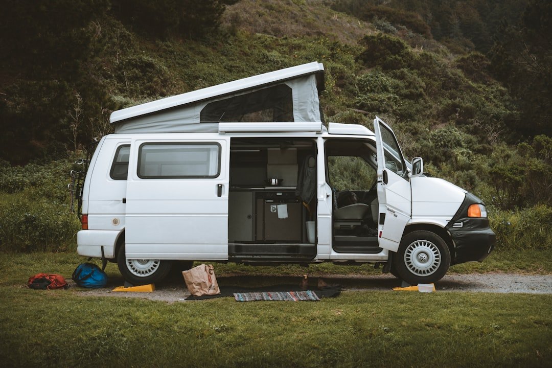 Camper van bathroom toilet setup