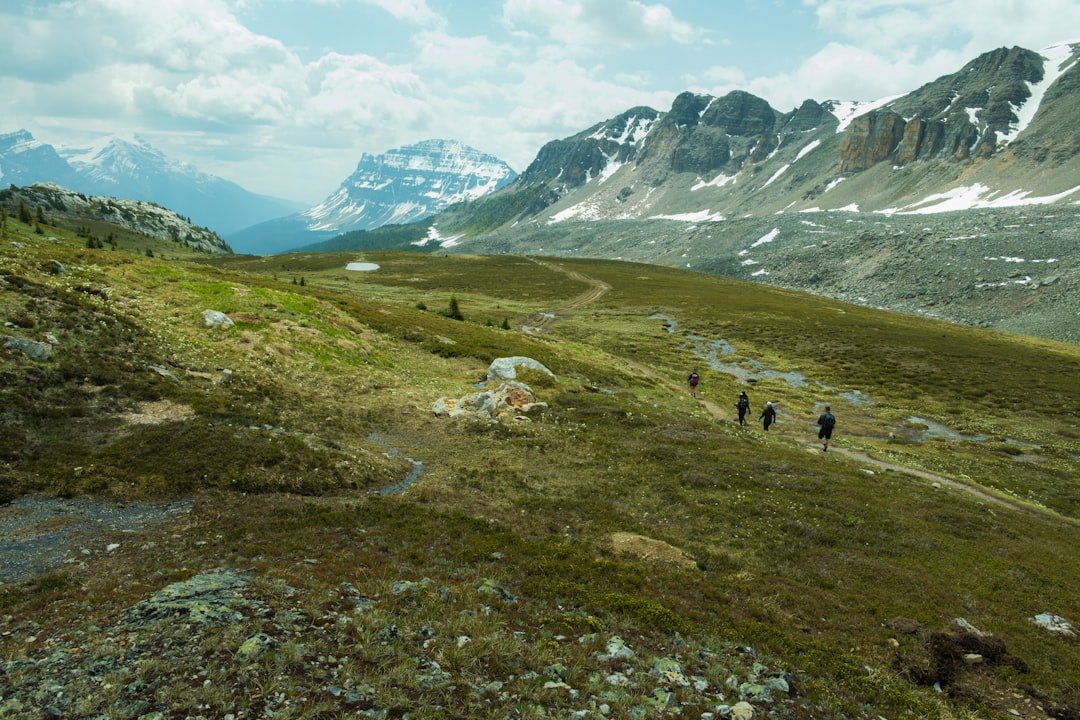 Mountain hiking trail through scenic alpine terrain