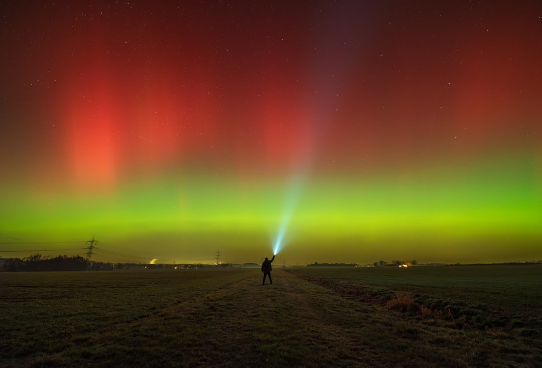 Red light flashlight used for preserving night vision during stargazing