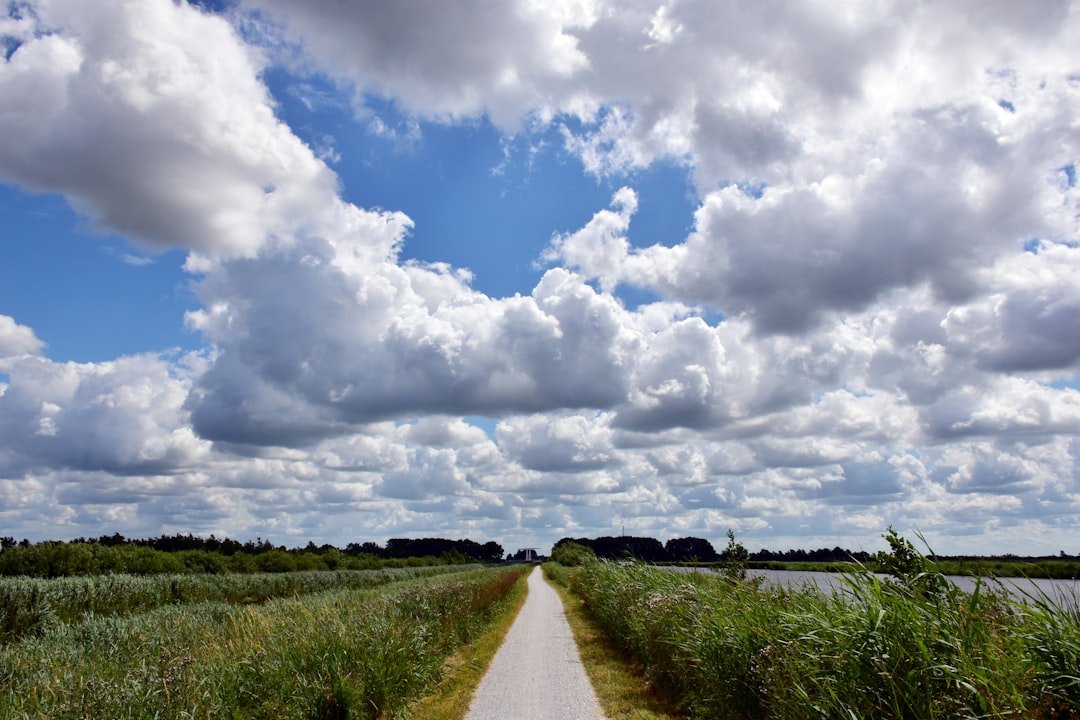 Cycling along a scenic river trail
