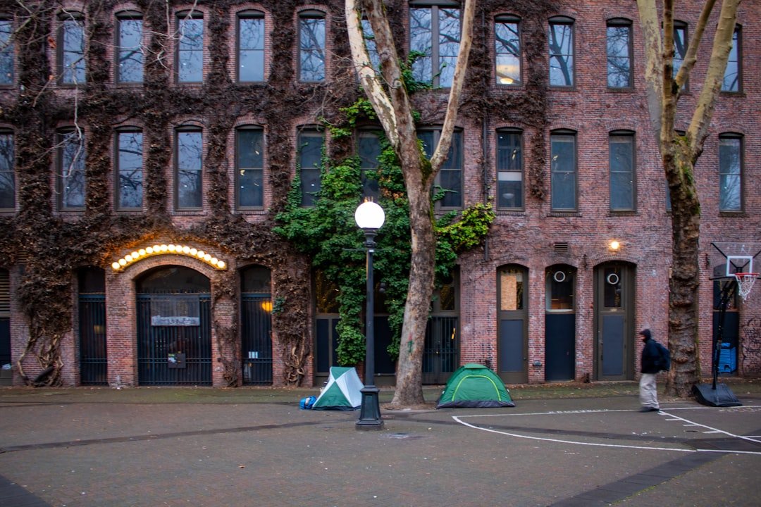 Historic brick buildings in downtown district