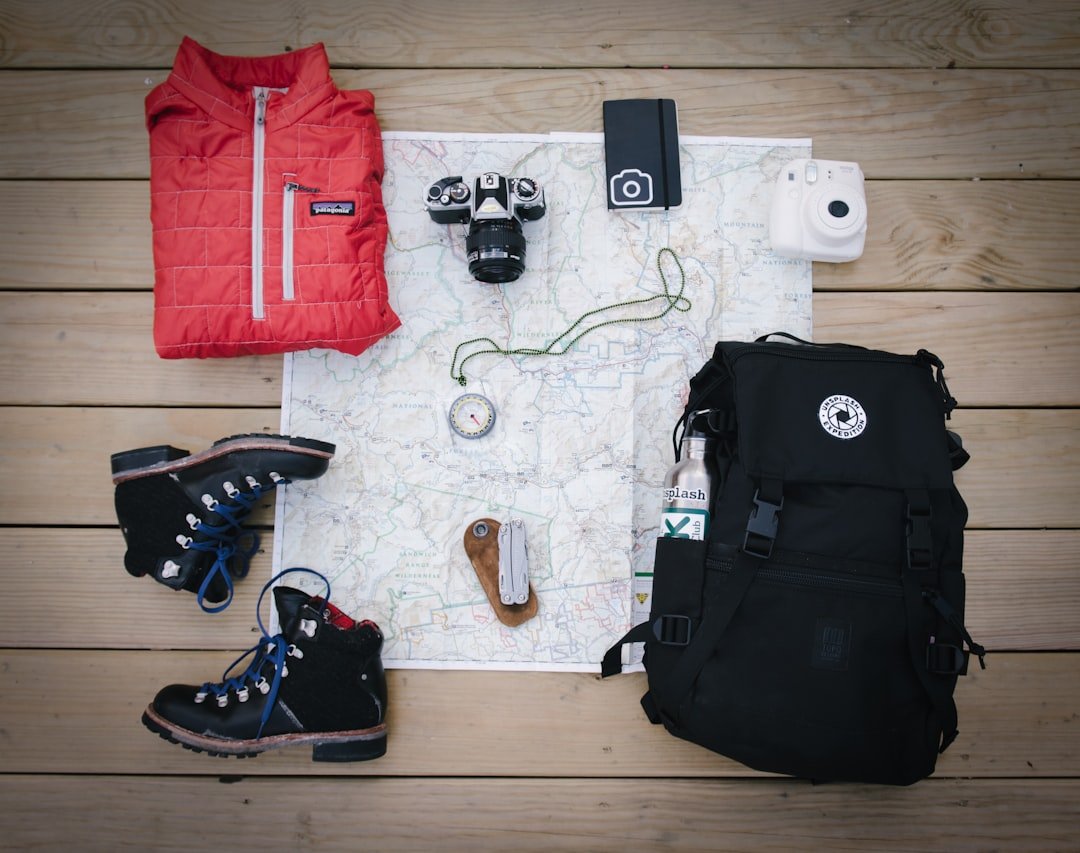 Lightweight jacket folded and packed