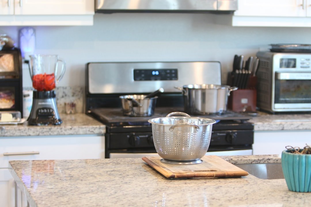 Popcorn machine on kitchen countertop