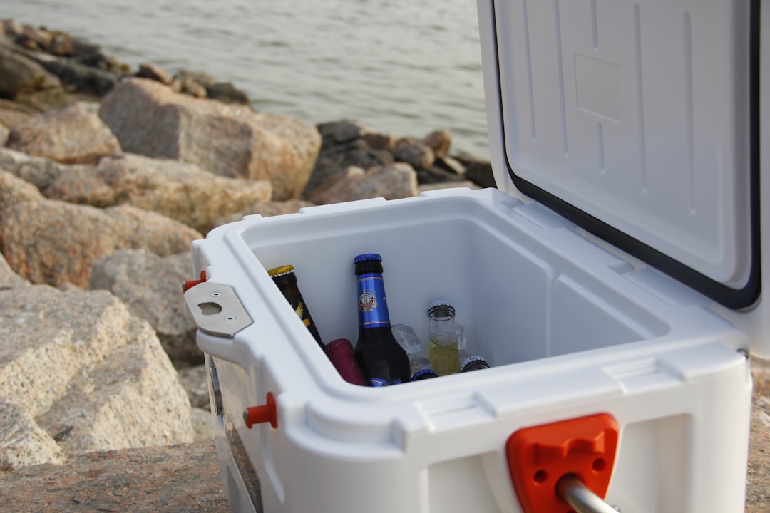 Cooler packed with food, drinks, and ice