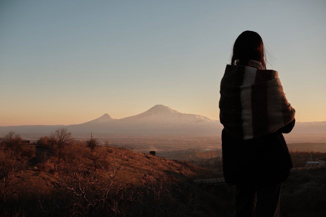 Golden sunset from a mountain viewpoint