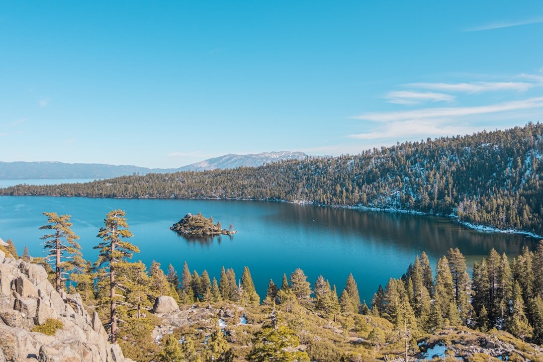 Emerald Bay at Lake Tahoe with its turquoise waters
