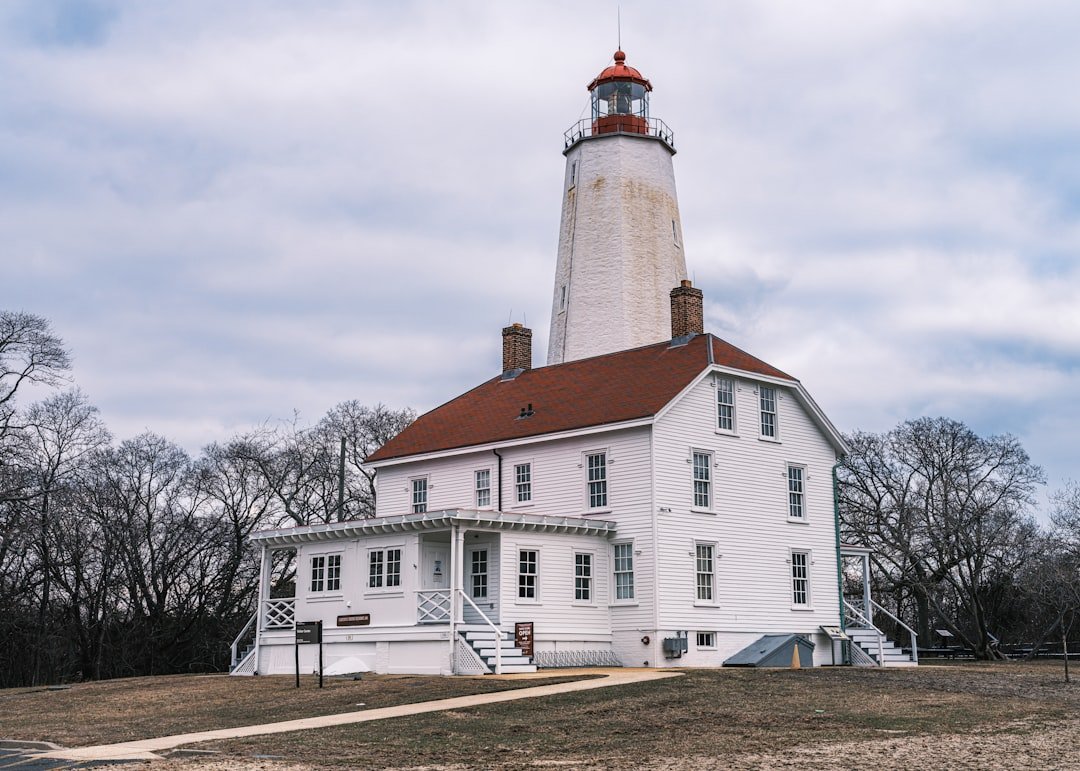Historic lighthouse on the Atlantic coast