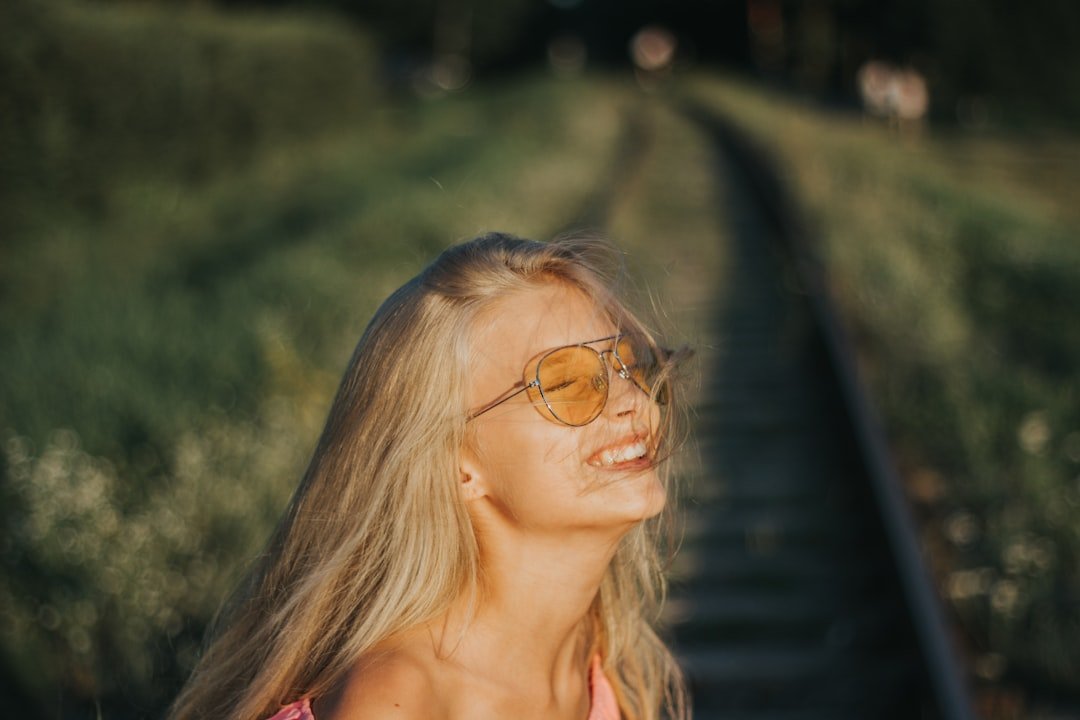 Stylish sport sunglasses on a sunny outdoor adventure
