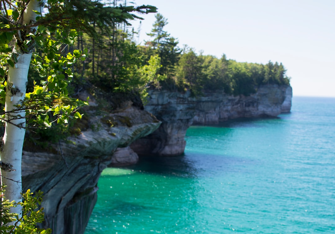 Lake Superior forest coastline at Porcupine Mountains Wilderness State Park