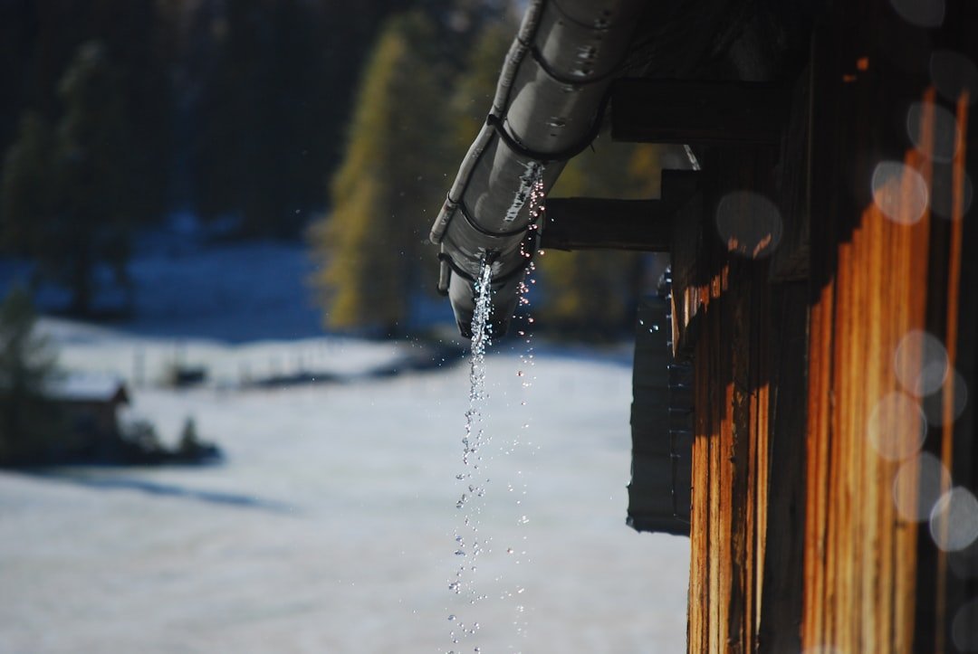 Off-grid water source in natural setting