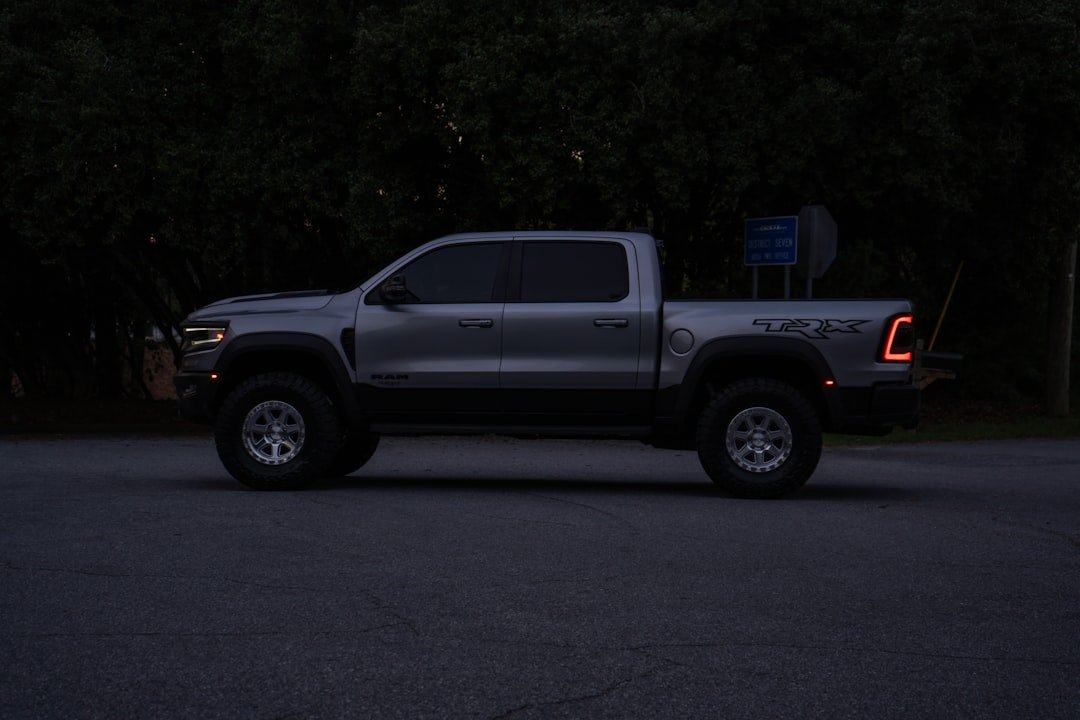 Truck bed camping setup at night under the stars