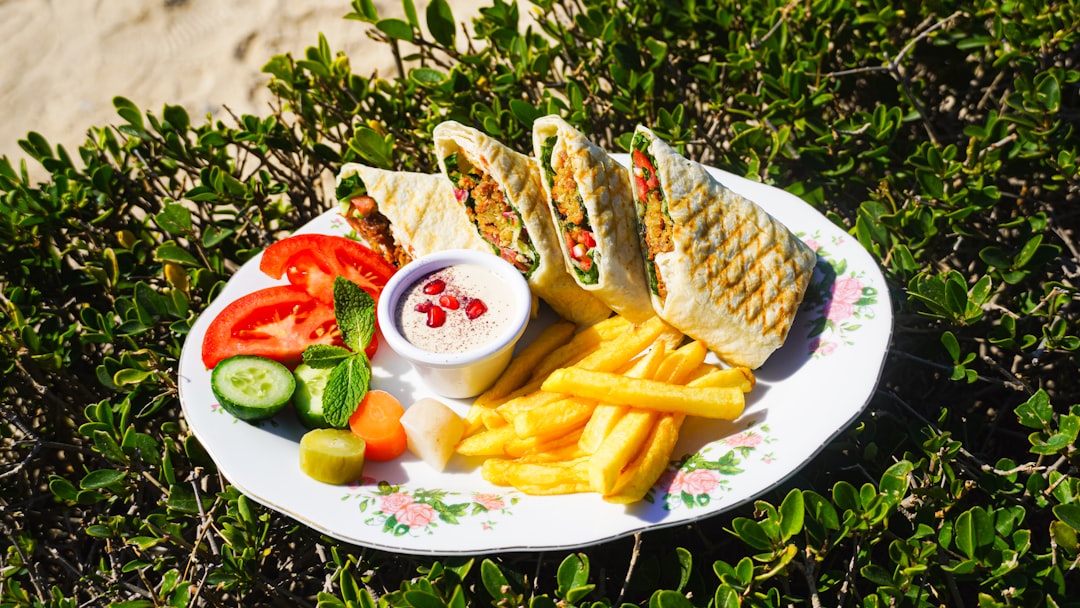 Healthy sandwich wraps packed for road trip lunch