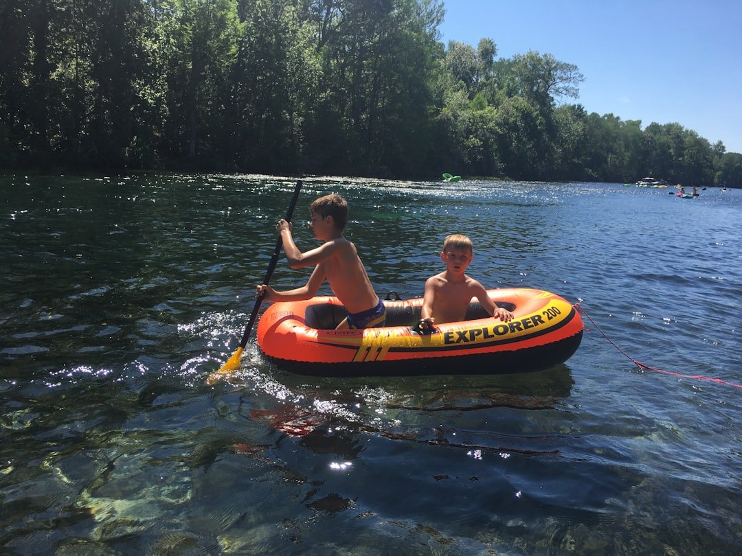 River floating on a summer day