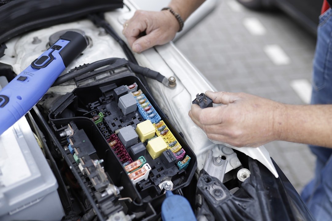 Automotive electrical wiring installation work