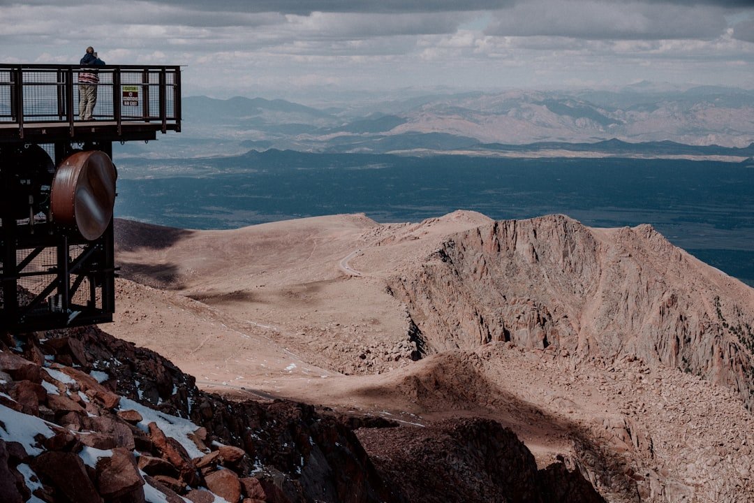 Mountain overlook viewpoint at high elevation
