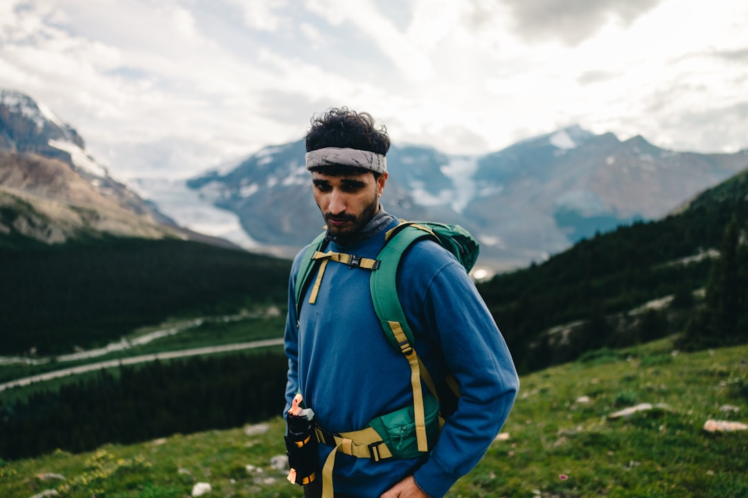 Athlete wearing a neck gaiter for sun protection during outdoor activity