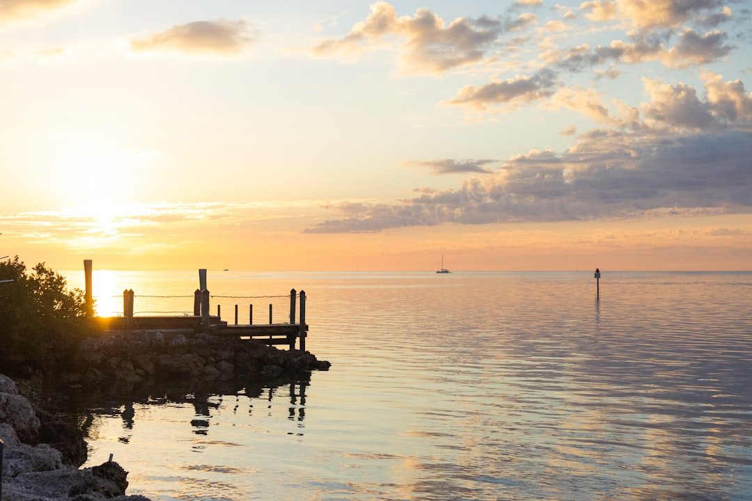 Boat dock at a tropical Florida island