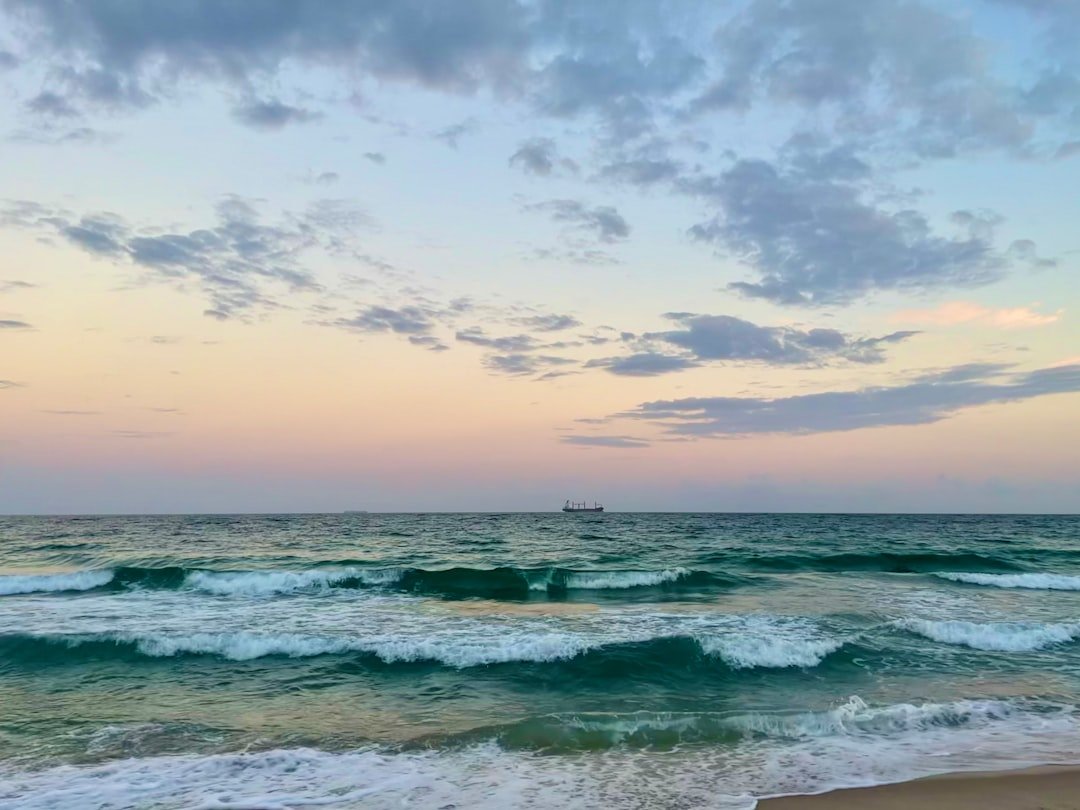 Atlantic Ocean waves breaking at Jacksonville Beach