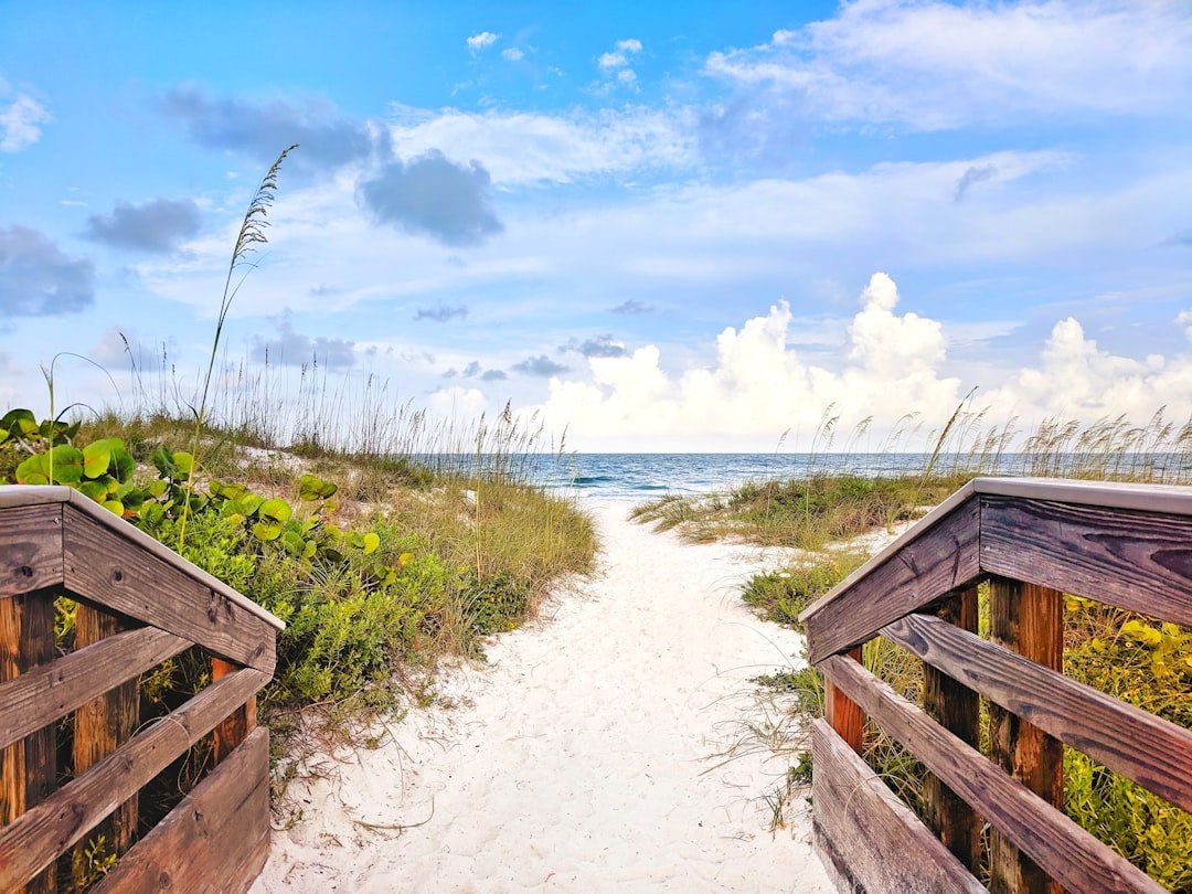 Florida coastal town beach access path