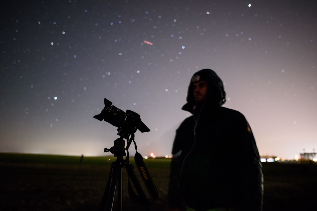 Meteor shower sky watching from a dark location