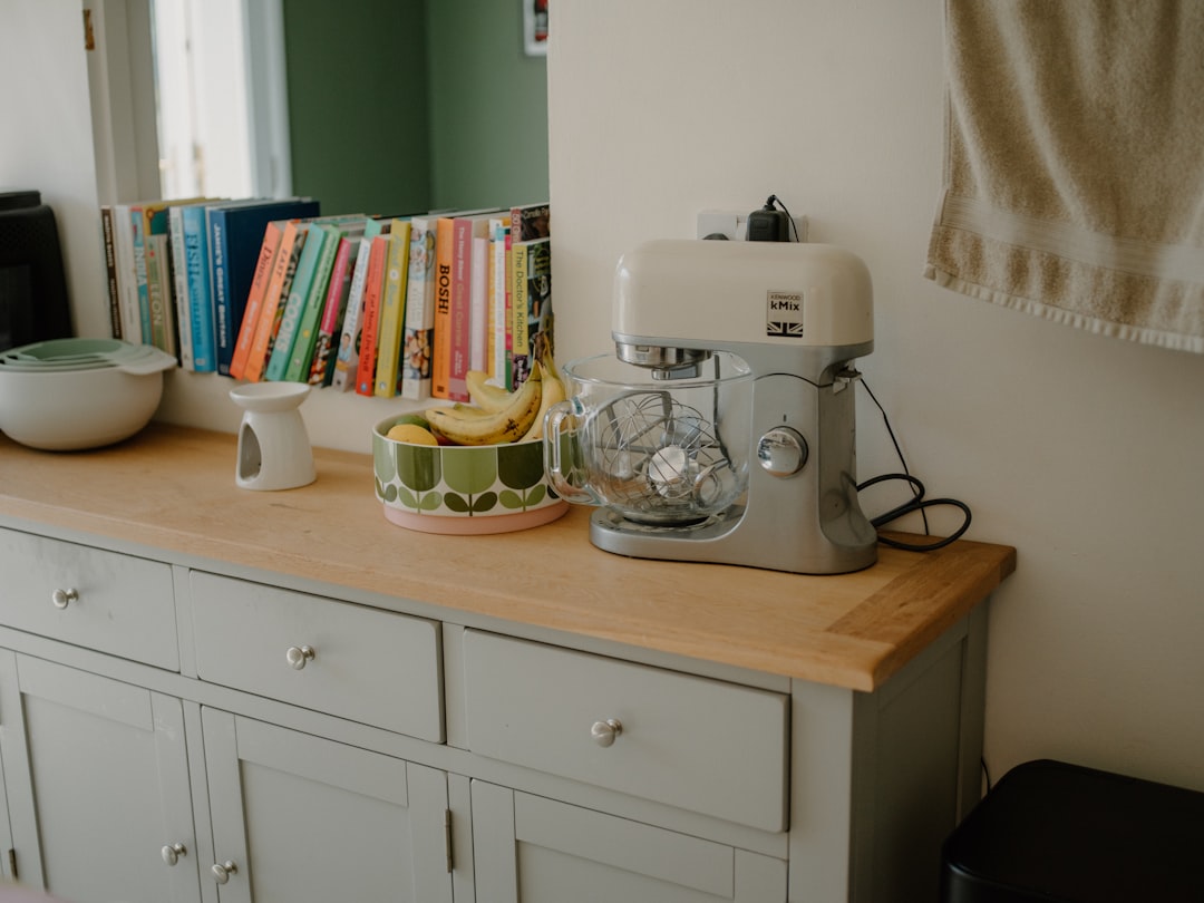 Portable blender setup on a kitchen counter during testing