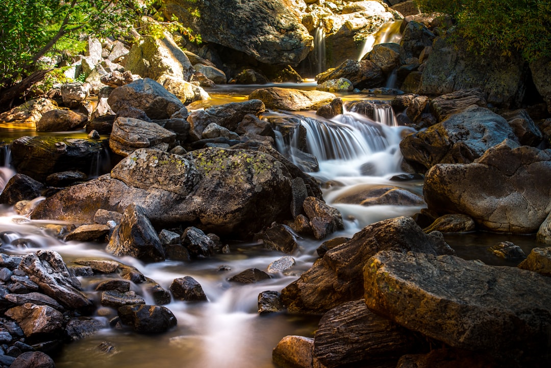 Rocky mountain creek tumbling through a canyon