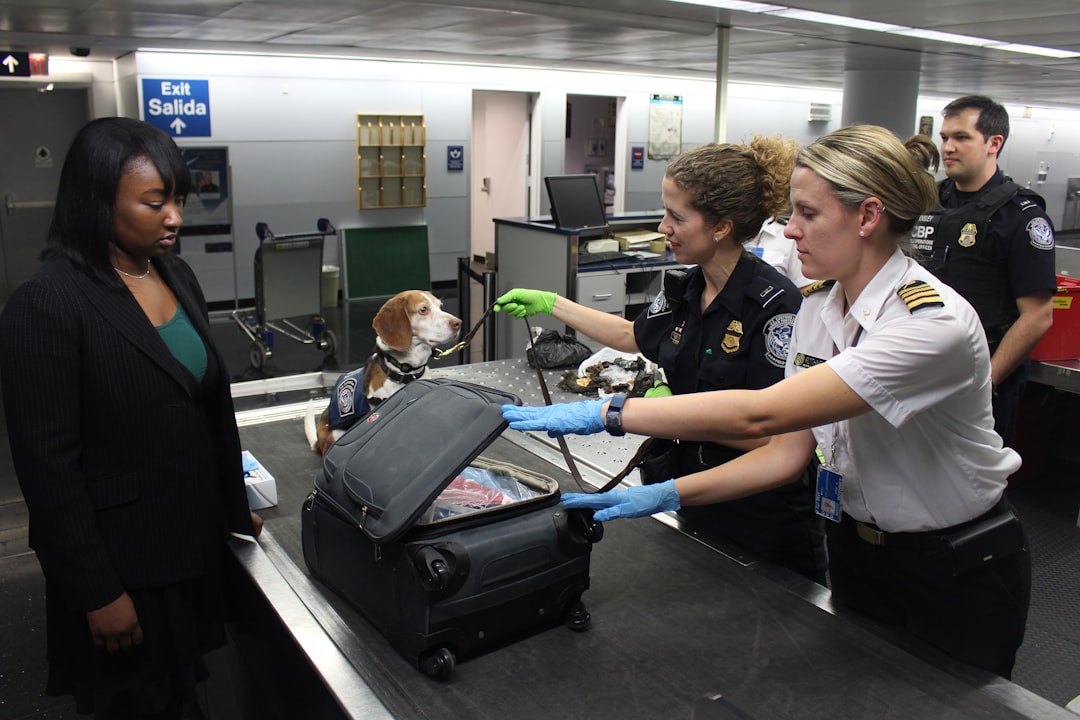 Electronics in an airport security bin