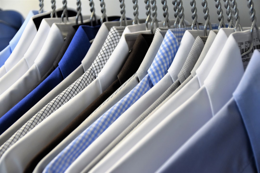 Dress shirts on hangers ready to load