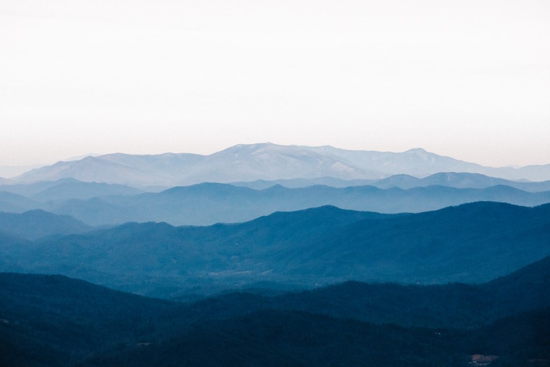 Misty sunrise over the Great Smoky Mountains