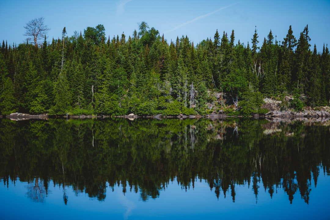 Hiking trail in the Sawtooth Mountains along Lake Superior