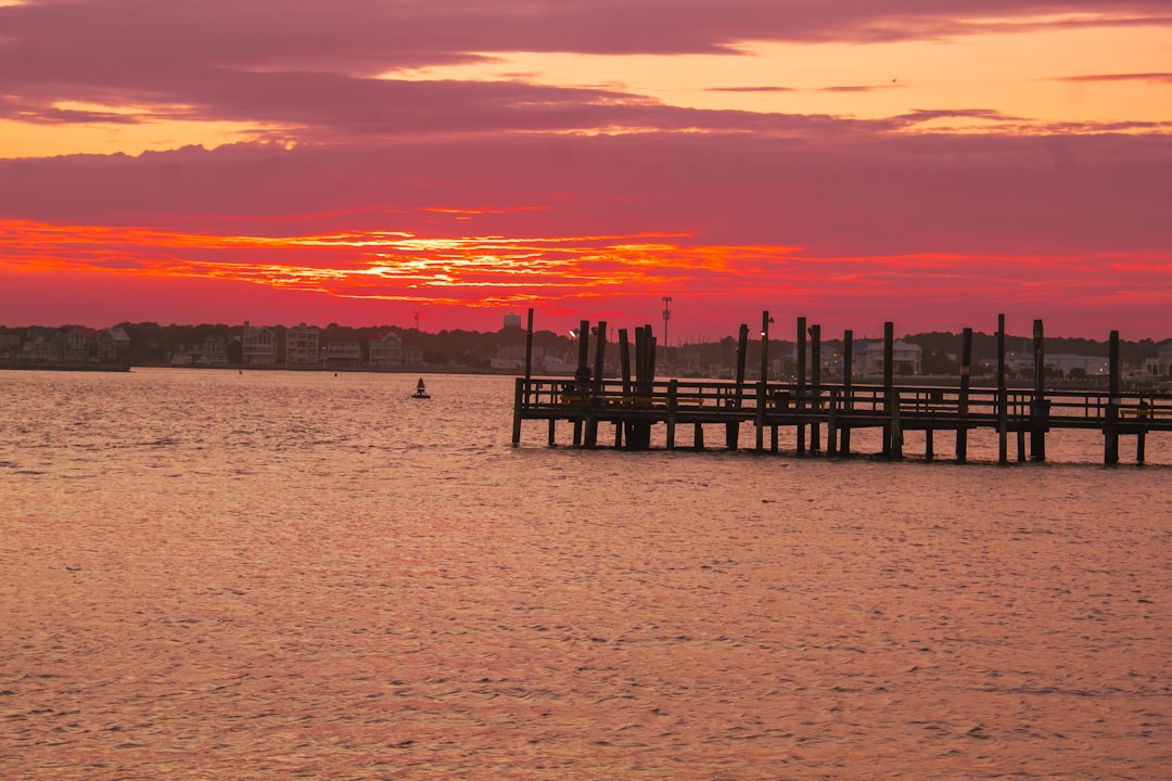 Lighthouse on the coastal Maryland shore