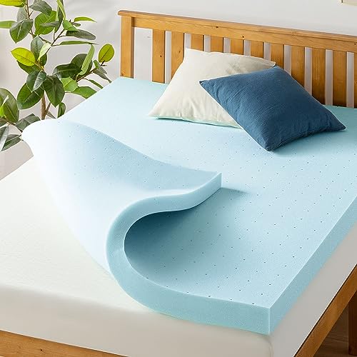 Ventilated memory foam mattress topper for RV short queen beds