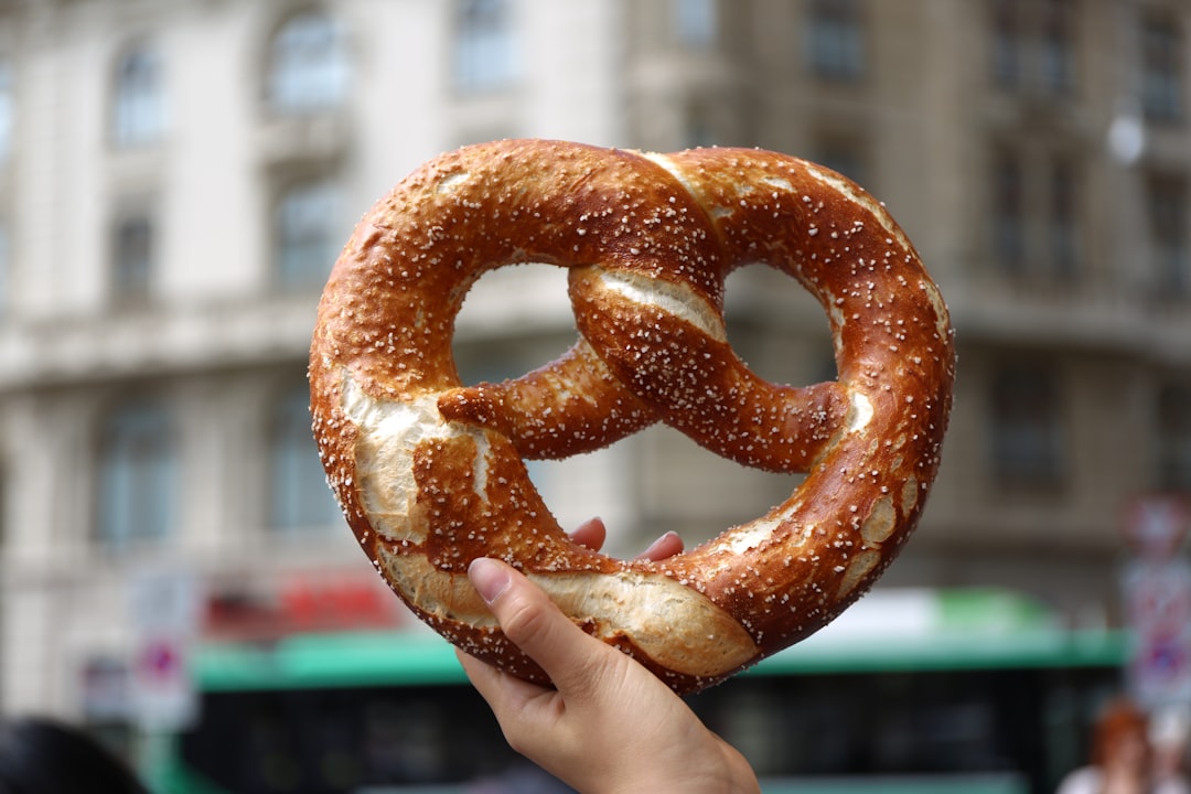 Freshly baked German soft pretzels