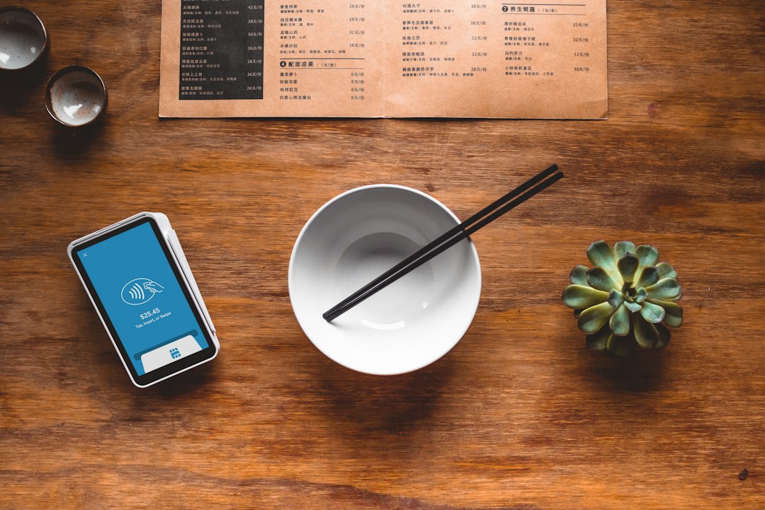 Card payment terminal showing contactless payment screen
