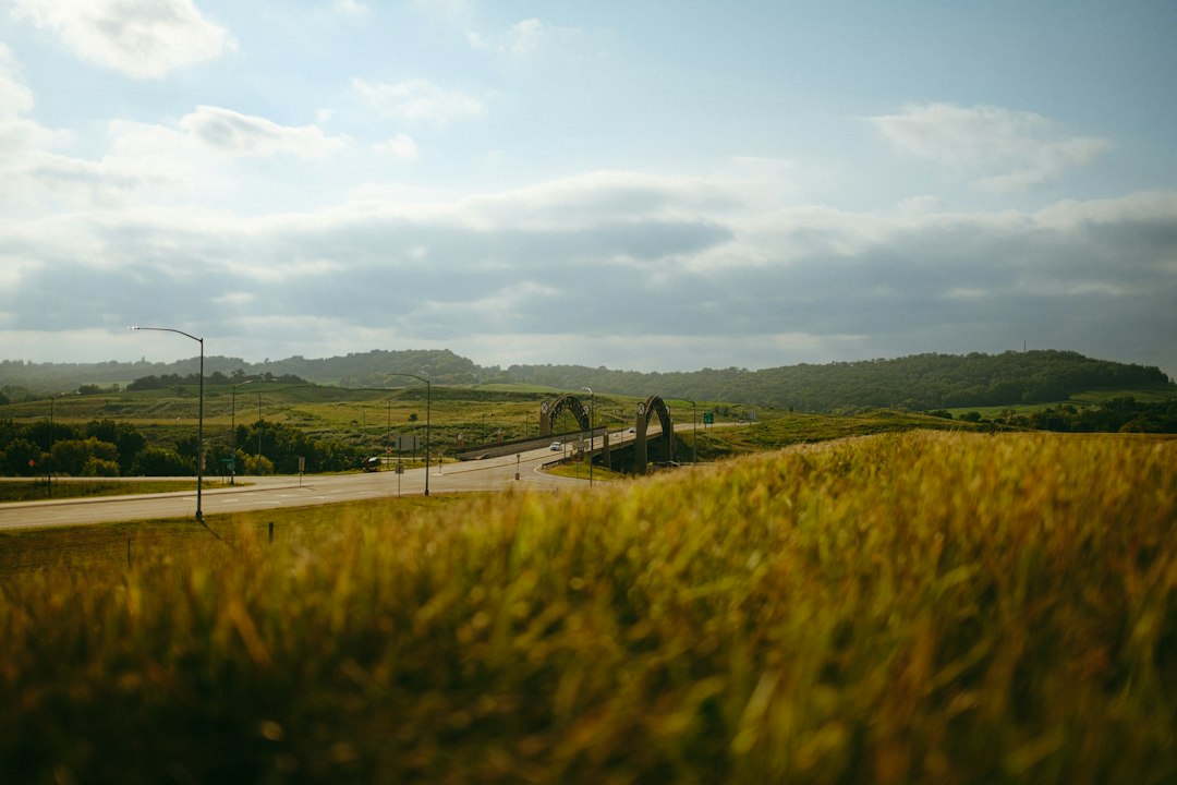 An open rural highway curving through green central Illinois countryside